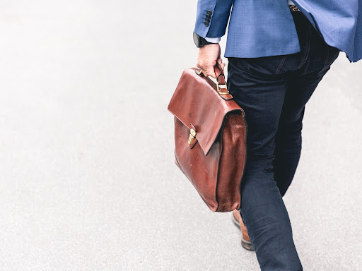 person holding a briefcase
