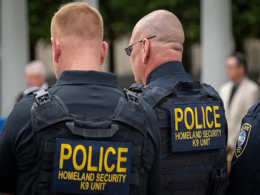 police officers with vests on