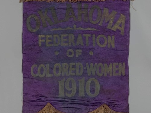 banner that says oklahoma federation of colored women