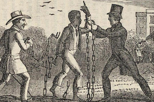 illustration of liberation of an enslaved person