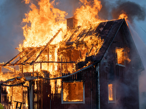 house on fire