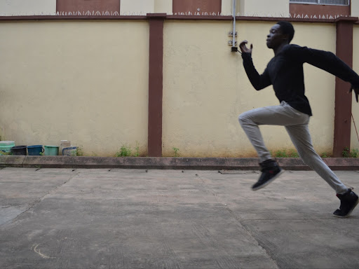 black man running