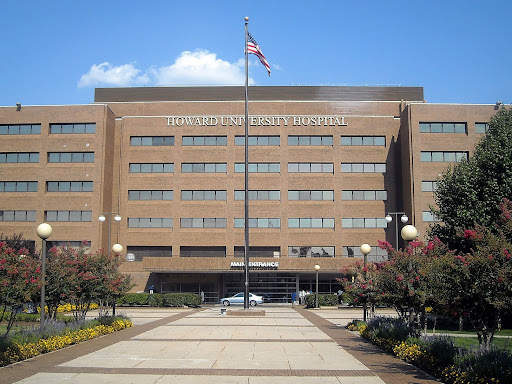 front of the howard university hospital