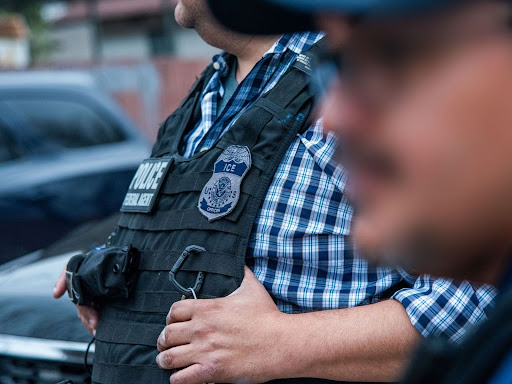 us ice officers standing by