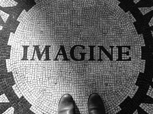 tiles that say imagine
