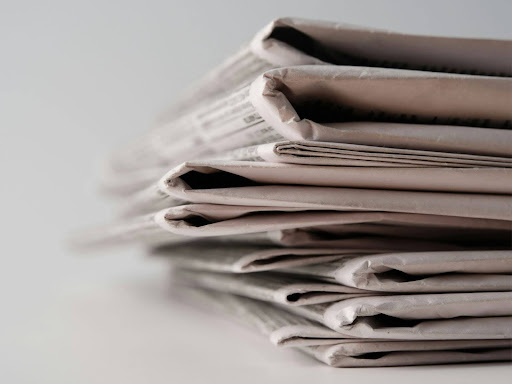 stack of newspapers