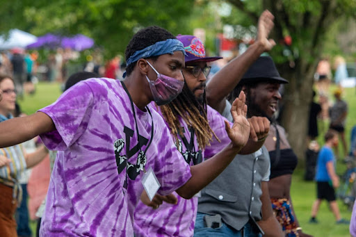 black people at a juneteenth celebration