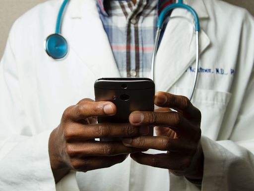 doctor texting 