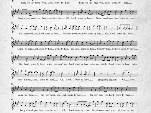 kumbaya sheet music
