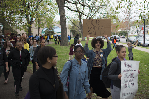 student black lives matter march on may day