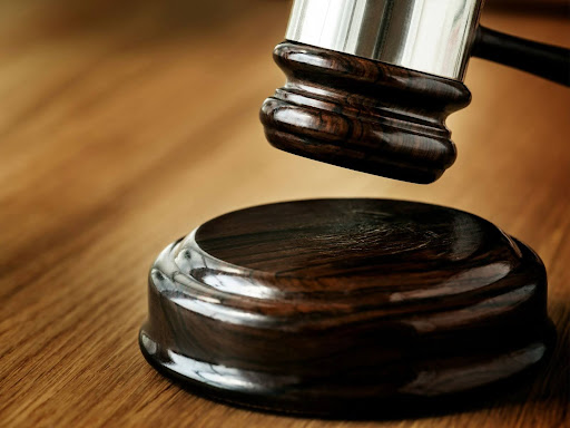 closeup of court room gavel