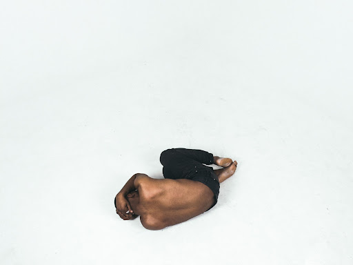 person in a fetal position
