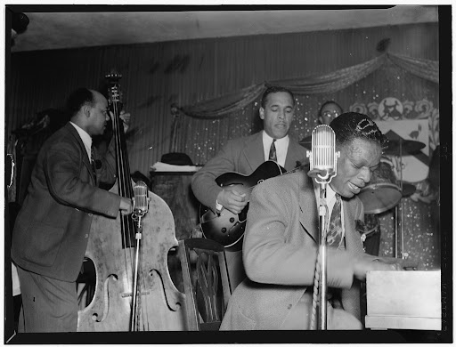 portrait of wesley prince, oscar moore, and nat king cole