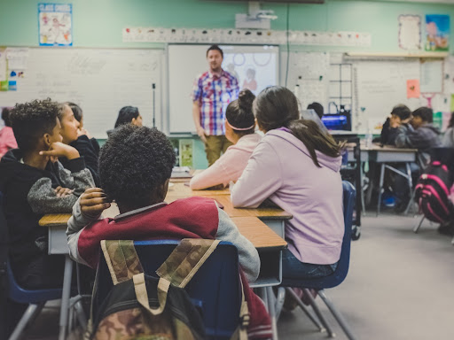 students sitting in a classroom