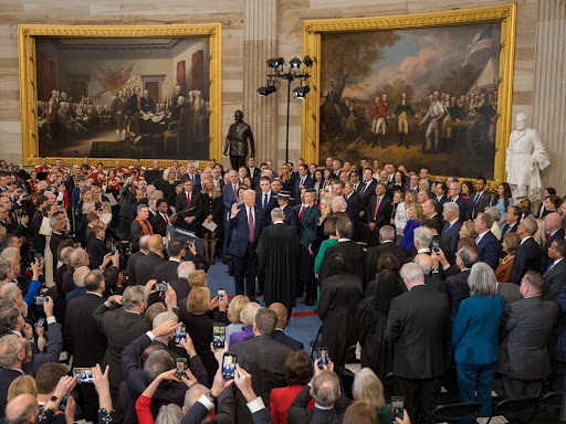 Donald trump taking oath of office