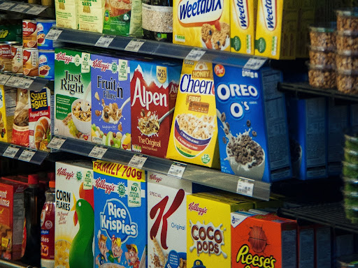wall of cereal