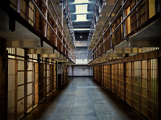 open hallway in a jail 