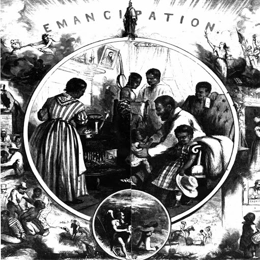 illustration of enslaved people being reunited