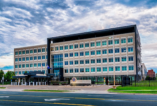 front of the FBI building in minnesota