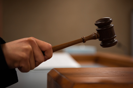A gavel cracks down