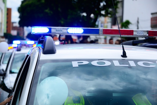 Police car with sirens