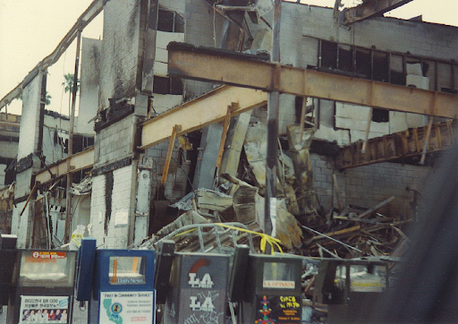 photo of the aftermath of the la riots