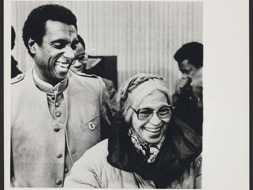 rosa parks with a black panther member