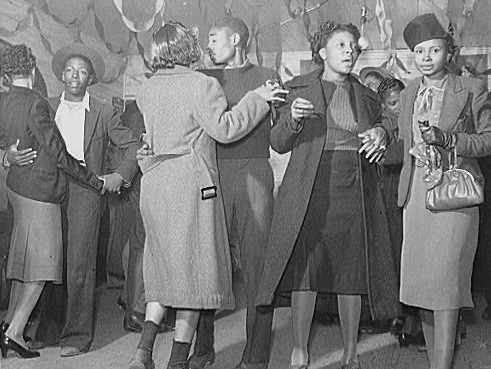 dancing at a dance hall