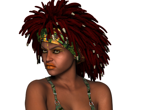 black woman scowling