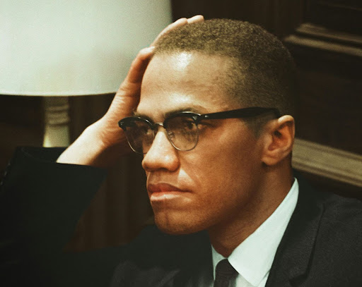 portrait of malcolm x