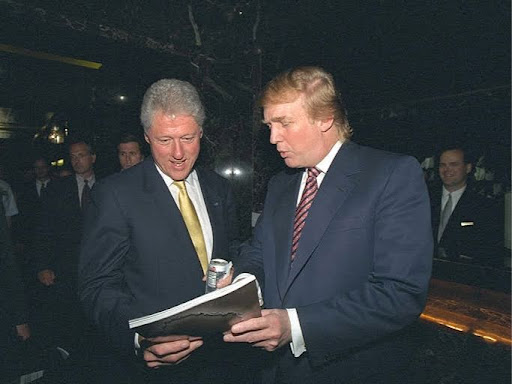 donald trump and bill clinton standing next to each other 