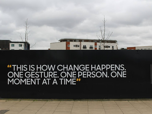white text on black canvas