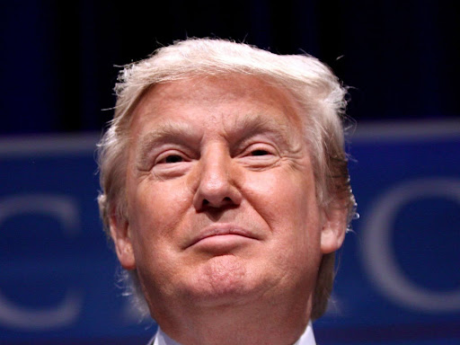 trump smiling