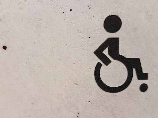 person with a disability  symbol with wheelchair 