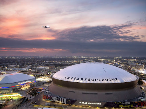 aerial photo of superdome