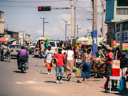 people in haiti on the street