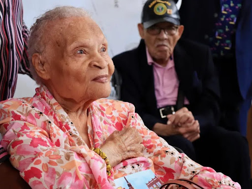 viola fletcher sitting down