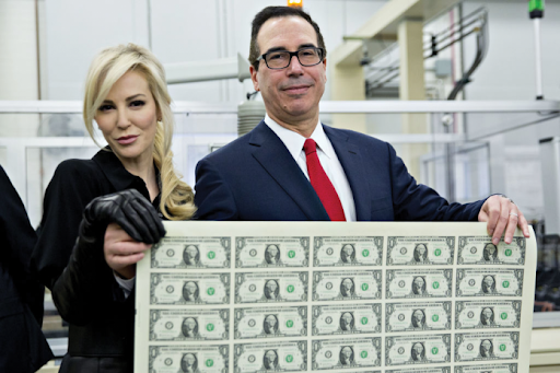 Treasury Secretary Steve Mnuchin and his wife Louise Linton