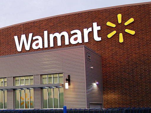 front of a walmart store