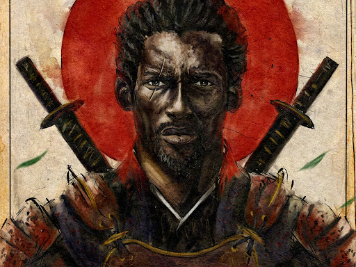 illustration of yasuke the first black samurai