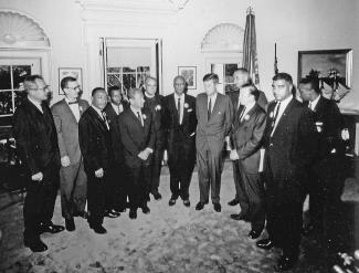 JFK meets with leaders of the March on Washington