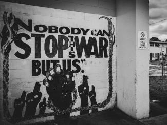 Nobody Can Stop the War But Us Mural in Nickerson Gardens, Watts, Los Angeles