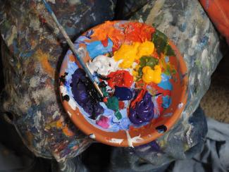 bowl of paint 