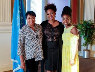 Amanda Gorman with Tracy K Smith