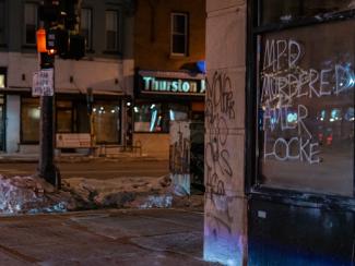 scene of the amir locke protest 