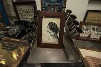 antique curling iron holder
