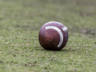 Football on field