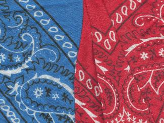 Red and blue bandannas