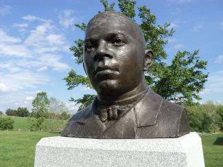 Booker T. Washington bust at the National Monument