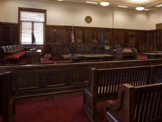 inside of a courtroom